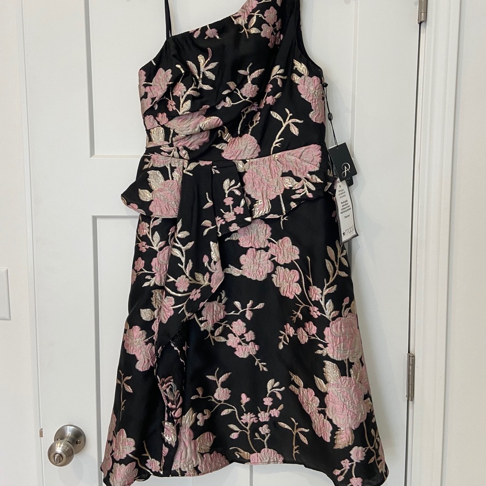 One shoulder jacquard dress, NWT, size 6